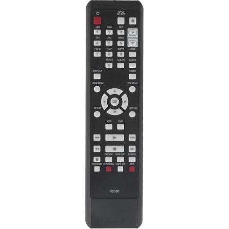 Télécommande pour magnétoscope DVD FUNAI NC180UH ZV427FX4 ZV427FX4A - Noire