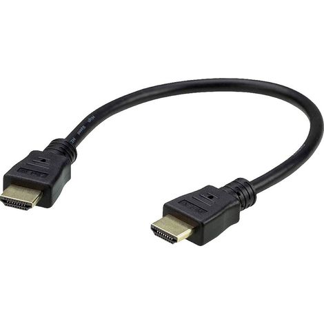 Câble de raccordement ATEN HDMI Fiche mâle HDMI-A 0.30 m noir 2L-7DA3H 4K UHD Câble HDMI (1/3)