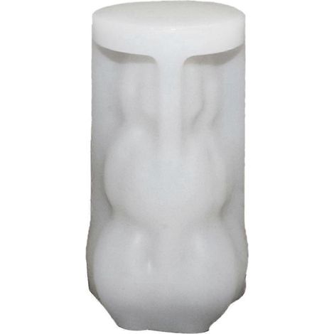 Moule en silicone en forme de crâne Pumpkim pour la fabrication de bougies d'Halloween et d'ornements en plâtre (1/4)