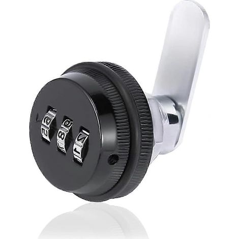 3-digit combination lock black zinc alloy mechanical password box security digital lock (1/5)
