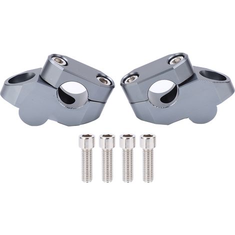 Rehausseurs de guidon 7/8 pouces en alliage d'aluminium CNC Accessoire de modification de moto universel Couleur titane (1/4)