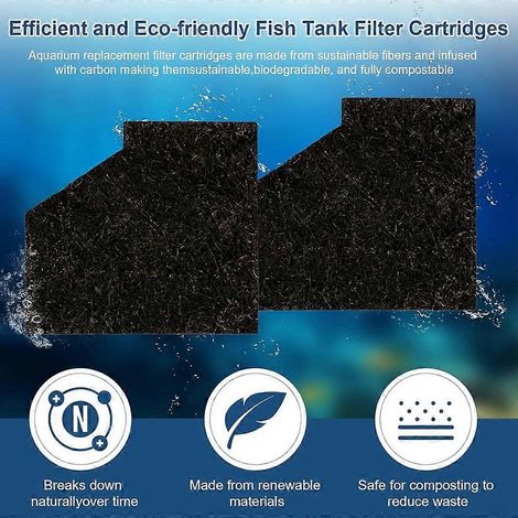 6 Pcs Aquarium EcoRenew Filter Cartridges Replacement for Aqueon QuietFlow Internal Power Filter 30 Gallon Aquarium (1/5)