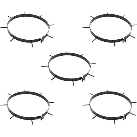 Lawn Aerator Clamp with Spikes 5 pcs Black Ø 320 mm Iron vidaXL