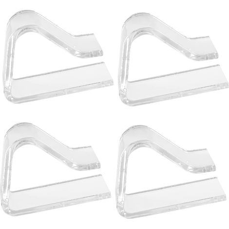 Pinces à nappe en plastique, lot de 4 pinces antidérapantes transparentes pour fixer la nappe, idéales pour les pique-niques, les restaurants et les jardins. (1/4)
