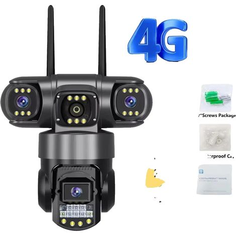 Telecamera IP, risoluzione 12 MP, funzione visione notturna, 4G 256 GB, spina europea (1/2)