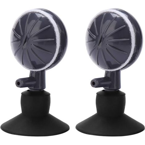 Lot de 2 Pierres à air à Bulles rotatives réglables - Diffuseur d'oxygène avec ventouses - pour Aquariums - Pompe hydroponique (1/5)