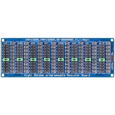 Carte de résistance Programmable, bornier à vis 0,1R à 9999999R, composant électronique de précision à 8 sections (1/5)