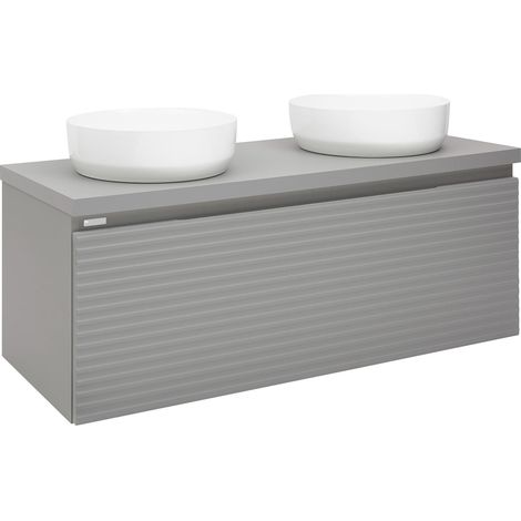 Naturel Badezimmermöbel unter dem Waschbecken Natural Savona 118x43x44,8 cm mattgrau (SAVONA120GMD)