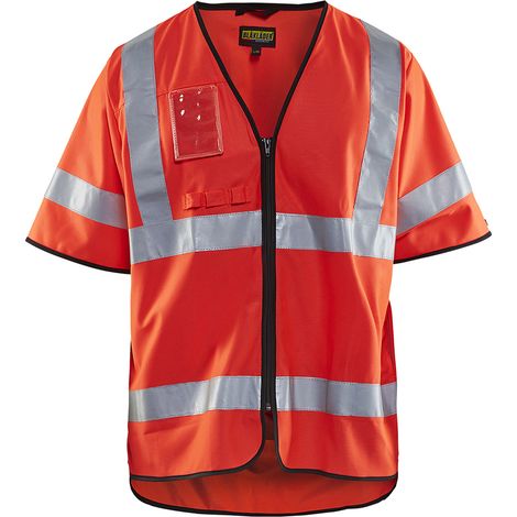 Gilet da lavoro ad alta visibilità 3023 - Rosso fluorescente 4XL/5XL