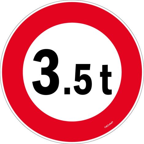 Panneau Interdit aux 3,5 T - Rigide Ø180mm - 4041513