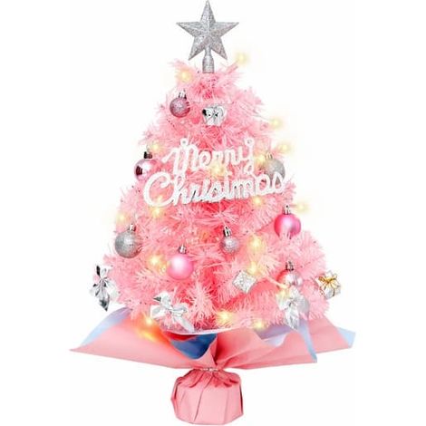 Petit sapin de Noël lumineux, mini sapin de Noël artificiel de 60 cm, décoration de table pour Noël, pour la maison, la cuisine ou la salle à manger. (1/5)