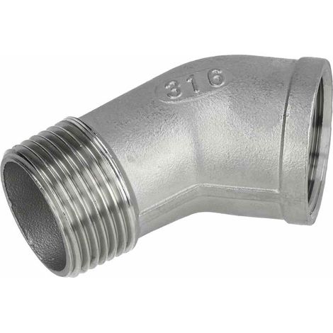 Coude inox 45°à visser MF3/8