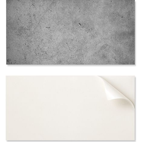Juego de baldosas vin铆licas decorativas para cocina o ba帽o. Textura de hormig贸n visto. 10x40x20 cm. (1/5)