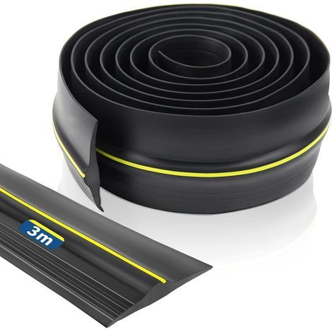 Joint de seuil de porte de garage en caoutchouc EPDM 3 m – Résistant aux intempéries – Largeur 90 mm – Installation rapide (1/5)
