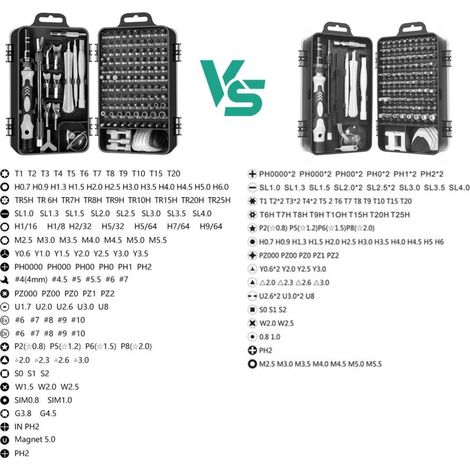 138 en 1 Mini Kit de Tournevis de Précision, Outils pour Réparation de Tablettes, Lunettes et Smartphones (1/3)
