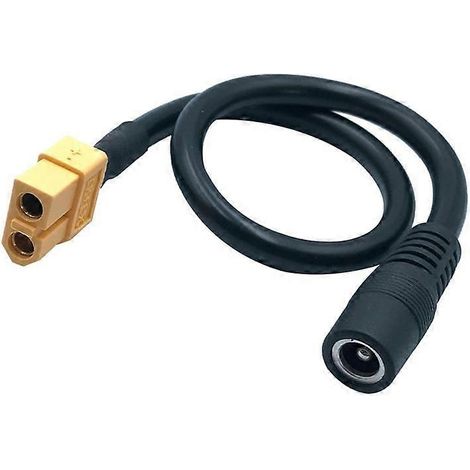 Câble adaptateur d'alimentation XT60 femelle vers DC 5,5 mm x 2,5 mm femelle (1 pièce) pour moniteur FPV et drone. (1/5)