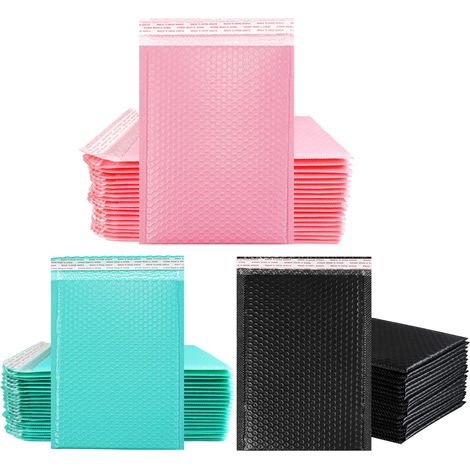 Pack of 60 Bubble Mailers, 3 Sizes Self Seal Bubble Bags for Shipping and Storage (1/5)