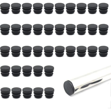 40 pezzi di tappi in plastica da 16 mm per gambe di mobili, tappi in plastica per tubi rotondi per gambe di tavoli e sedie, mobili (1/5)