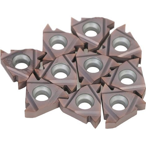 Kit d'outils de tournage et de filetage pour tour CNC : 10 plaquettes carbure VP15TF 16ER AG60 + porte-plaquette SER1212H16 + clé T15 (1/3)