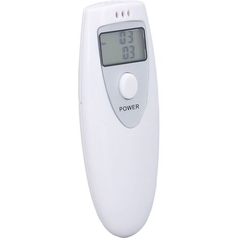 Alcootest portable précis en ABS, éthylotest blanc pour mesure du taux d'alcool (1/5)