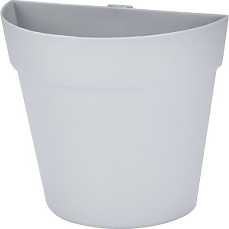 Pot Murale - Pot de Plante en Plastique - Pour Intérieur et Extérieur - Blanc - Dimensions 14,7 x 16,3 x 8 cm - 1 Pièce (1/5)