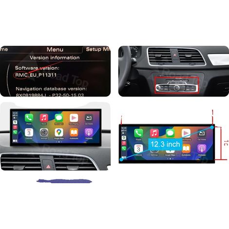 Écran Multimédia Automobile, Écran de Haute Qualité, Compatible avec Audi A1 Q3 2012-2018, Version 12.3 RMC T3 (1/2)