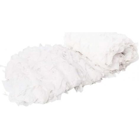 Rete mimetica militare rinforzata 3x6 m, grande formato - Ideale per mimetizzazione, caccia, decorazione da giardino, ombra, fotografia, tende da sole per terrazze - Neve (1/5)