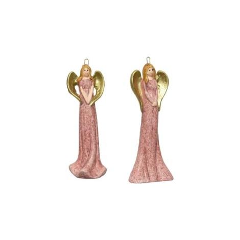 APPENDINO ANGELO DECORATIVO H10CM ROSA IN CERAMICA