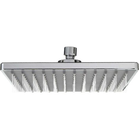 Pommeau de douche pluie carré de 8 pouces G1/2 pommeau de douche haute pression réglable pommeau de douche à jet de salle de bain remplacement du pommeau de douche pluie en chrome poli (1/5)