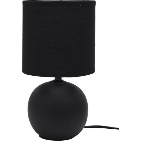 Lampe à Poser en Céramique "Loraine" 25cm Noir (1/3)