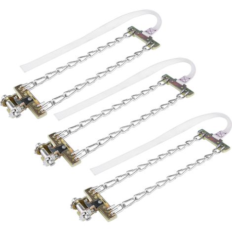 rutschfeste Schneeketten 205–225 mm für PKW, SUV, LKW, Winter, Reifensicherheit, 3er-Set (1/5)