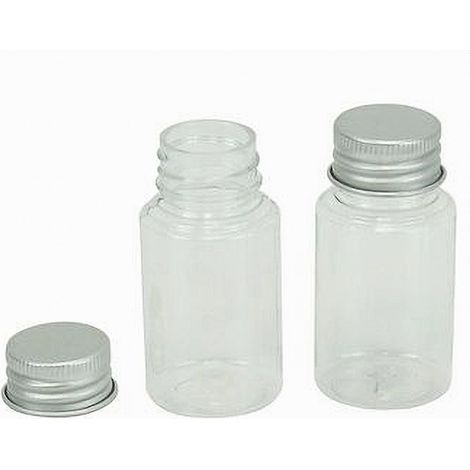 TRADE SHOP - Set 4pz Bottiglia Viaggio Contenitori Vuoti Ricaricabili Tappo A Vite 30ml 79382 - (1/3)