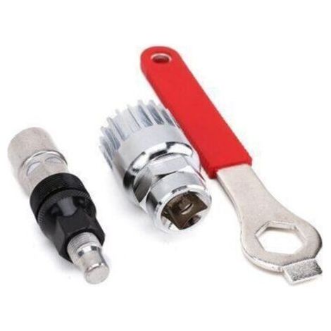 Extracteur de Manivelle de Pédalier de Vélo, Outil Réparation de Vélo Démonte Pédalier VTT, avec Clé, Demonte Pedalier Velo Trousse de Réparation, pour Démontage Manivelles de Vélo (1/4)