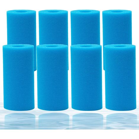 Lot 8 éponges filtrantes type A – mousse lavable – piscine / spa – réutilisables – cartouches filtrantes en mousse (1/5)