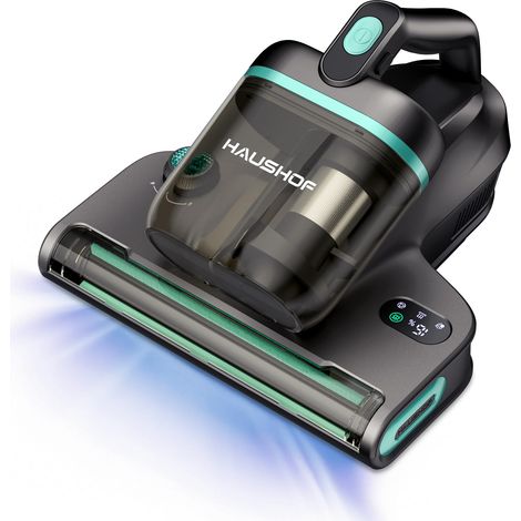 Aspirateur Anti-Acariens 15 kPa, Aspirateur pour Matelas avec Chauffage 60 ℃, Lumière UV-C 275 nm, Aromathérapie, Filtre HEPA, Double Bac à Poussière, Affichage LED, Pour Lit, Canapé, Fauteuil (1/5)