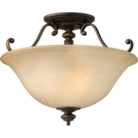 Elstead Dunhill - 2 Light Semi Flush Deckenleuchte Royal Bronze, E27 (1/5)
