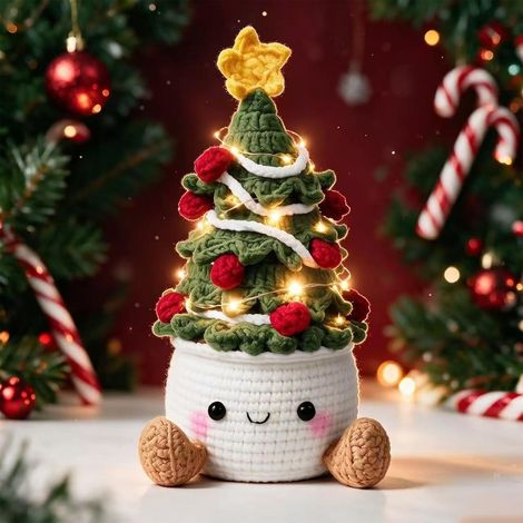 Petit Sapin de Noël LED d'Intérieur, Mini Arbre Artificiel Illuminé, Décoration de Table de Fête, Ornement Lumineux de Bureau, Console et Rebord de Fenêtre (1/5)