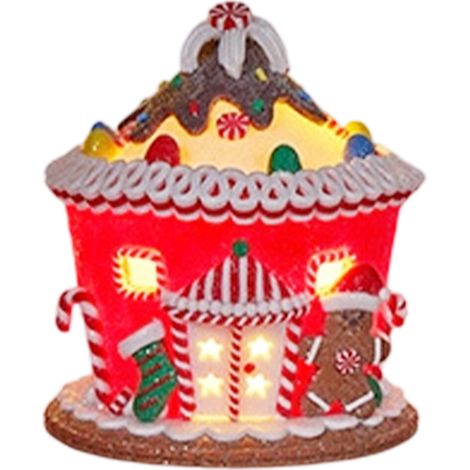 Torta festiva in ceramica di argilla, illuminata a LED, -Stile D