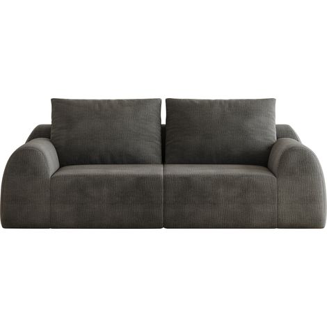 Divano loveseat 190 cm in tessuto grigio scuro MODENUIT (1/5)