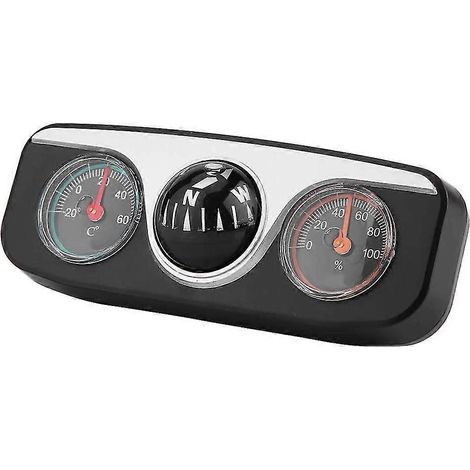 Ce compas de tableau de bord multifonctionnel 3 en 1 pour voiture intègre la navigation, la mesure de la température et l'affichage de l'humidité. Son design compact et robuste en fait un accessoire a (1/5)