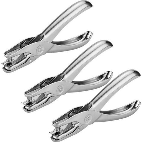 3Pcs Perforatrice en Métal 1 Trous Pince Emporte-Pièce Rond en Métal Perforateur Monotrou à la Main (1/4)