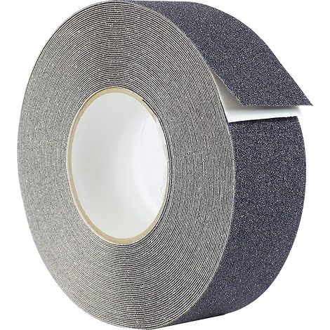 Ruban Antidérapant, 5cm × 20m Antidérapant, Adhérence, Friction, Adhésif Abrasif pour Escaliers, Sécurité, Marche, Intérieur, Extérieur, Mise en Garde - Gris (1/4)
