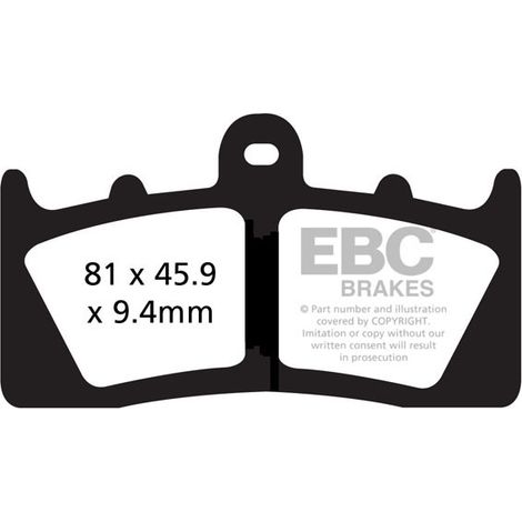 Pastiglie freno rinforzate EBC FA613HH (set per 1 disco)