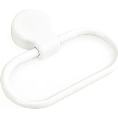 Anneau porte-serviettes Anneau porte-serviettes auto-adhésif Anneau porte-serviettes en plastique(Blanc)