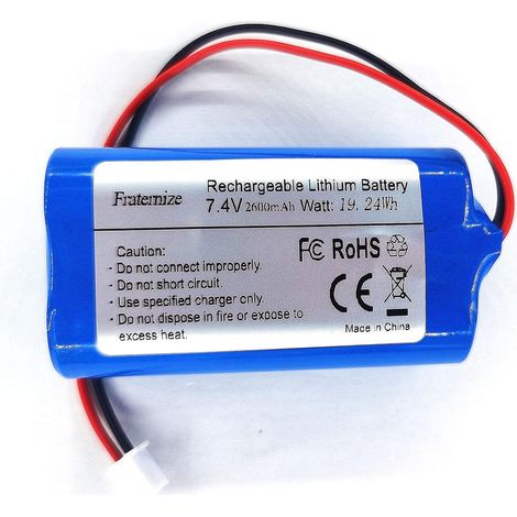 7.4V 2600mAh Batteries Rechargeables Batteries au Lithium li ION avec connecteur xh2.54-2p pour l'électronique, éclairage, équipement 7,4 V Batterie (1/5)