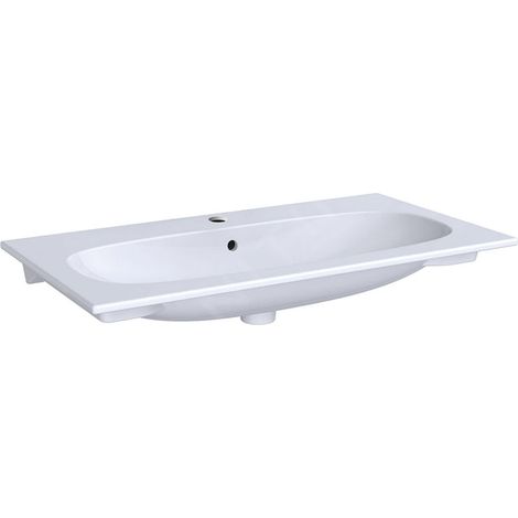 Meuble lavabo GE Acanto 90x48cm avec lavabo intégré, avec vidange, blanc (1/3)