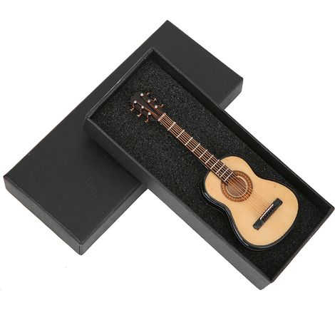 Ornement de Guitare en Tilleul 3D pour Frigo - Décoration Murale 10 cm (1/5)