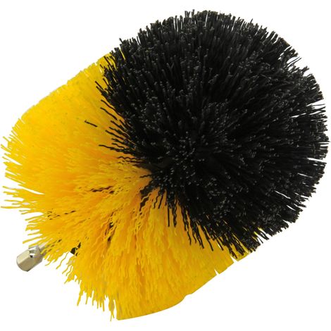 Brosse Polypropylène Ronde Ø83mm Fil Souple Nettoyage Facile Tous Matériaux sans Rayures pour Perceuse (1/4)