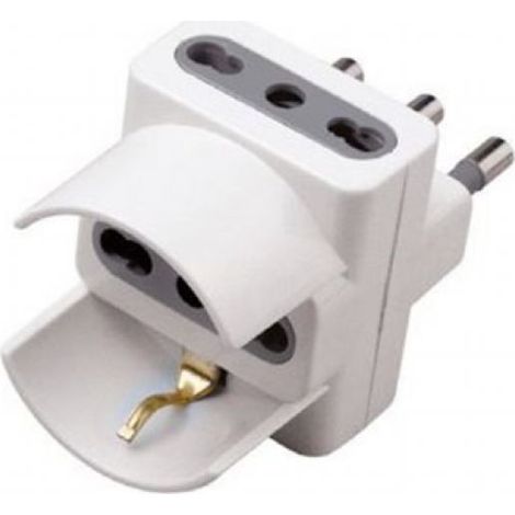 V-tac adaptador enchufe 16a 2 tomas 10/16a dos polos+1 dos polos/shuko 8724 (1/3)