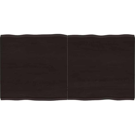 vidaXL Tablero mesa madera tratada borde vivo marrón 120x60x(2-4) cm (1/5)